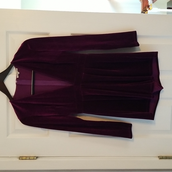 Romper velvet feel sz s dark red - Picture 1 of 9